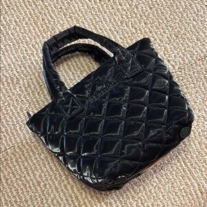 MZ Wallace Black Quilted Micro Tote